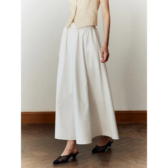 Commense Dresses & Skirts - Commense Cotton Linen Maxi Skirt - S - White